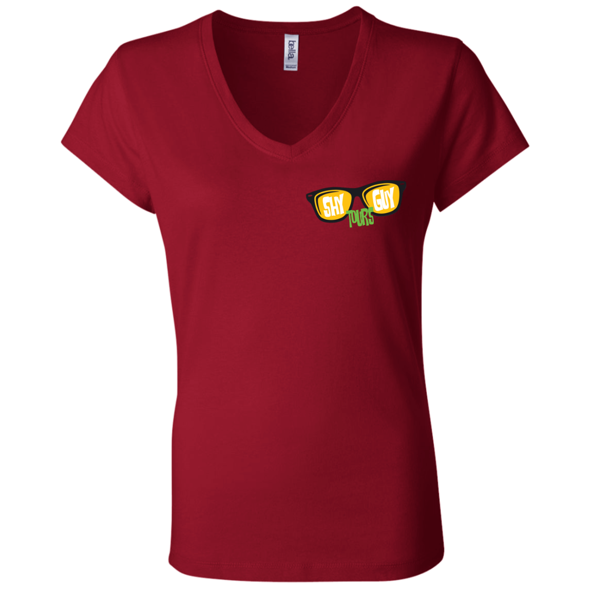 Shy Guy Tours Ladies' V-Neck T-Shirt