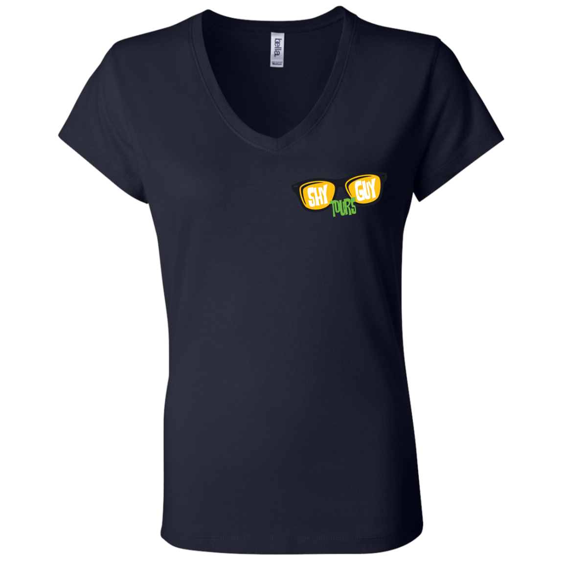 Shy Guy Tours Ladies' V-Neck T-Shirt