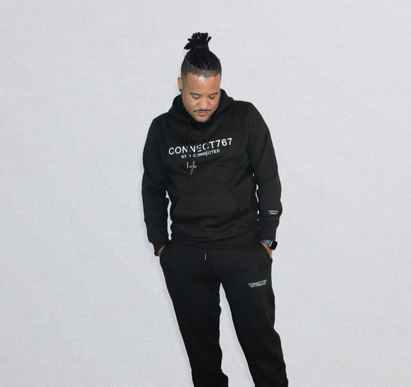 Organic Black Hoodie (One Part of a Jogger Set)